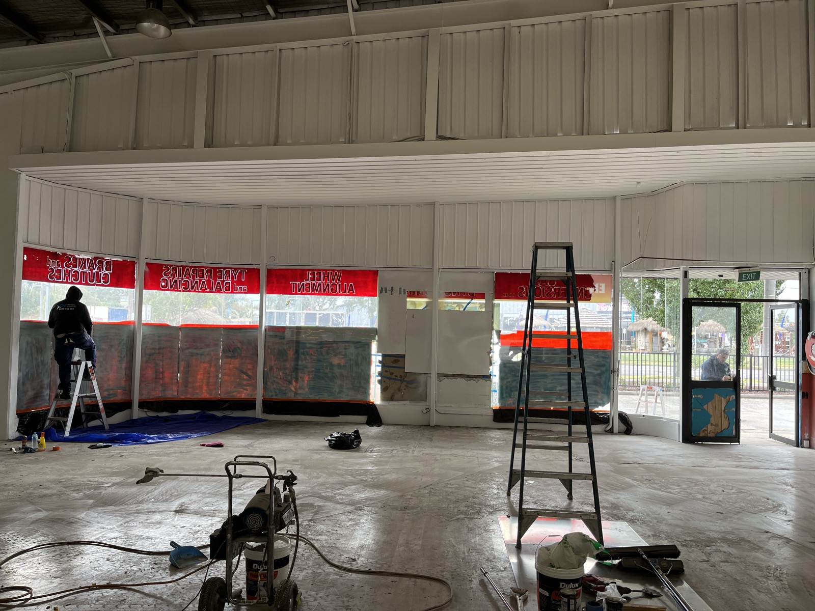 ABS project in progress inside a commercial premises